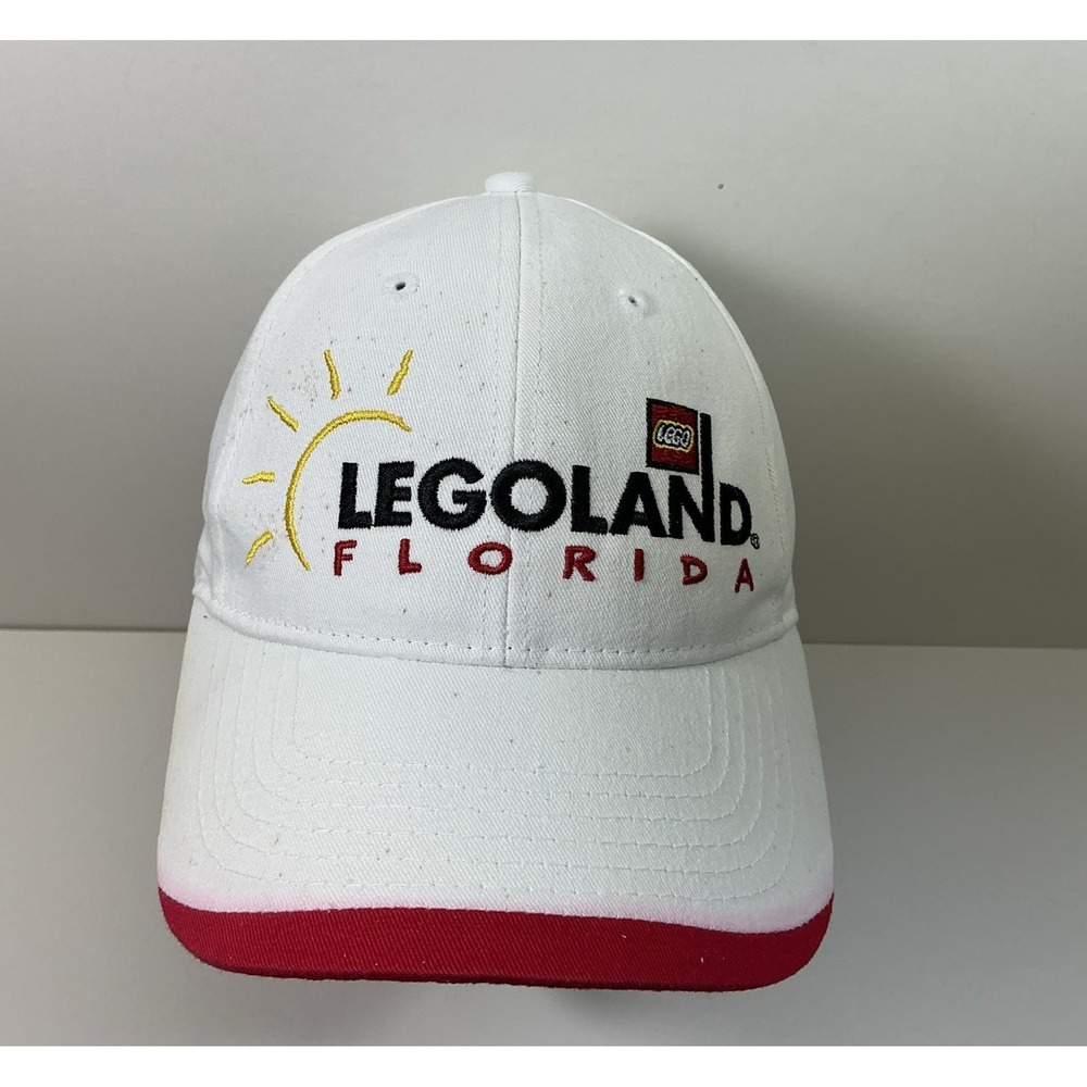Legoland Florida Hat White Red Spellout Logo strap back Youth Cap